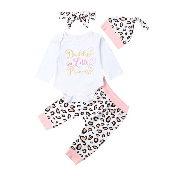 4шт baby girl одежда с длинным рукавом romper leopard поножи брюки костюмы set, White
4шт baby girl одежда с длинным рукавом romper leopard поножи брюки костюмы set, White