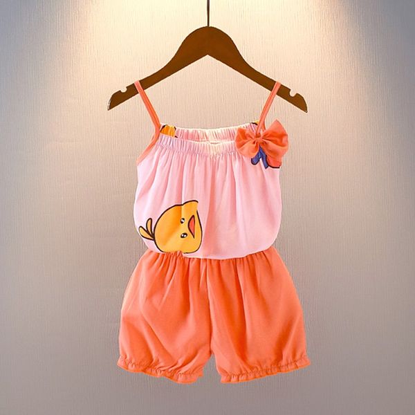 cute girls summer cartoon yellow duck suspenders casual t-shirt + shorts suit, White
cute girls summer cartoon yellow duck suspenders casual t-shirt + shorts suit, White