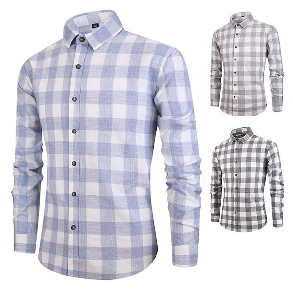autumn and winter men's shirt new cotton-colored spinning plaid korean slim casual long-sleeved shirt men, White;black
autumn and winter men's shirt new cotton-colored spinning plaid korean slim casual long-sleeved shirt men, White;black