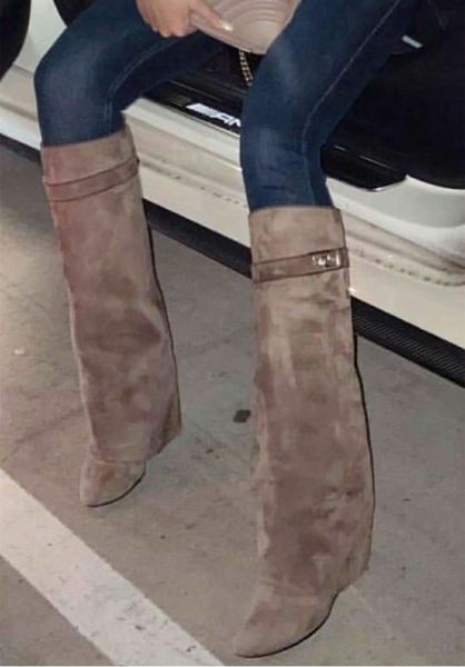 classic suede womens long boots silver shark lock knee high boots large size pointed toe pumps motorcycle booties high-heeled shoes a506, Black
classic suede womens long boots silver shark lock knee high boots large size pointed toe pumps motorcycle booties high-heeled shoes a506, Black