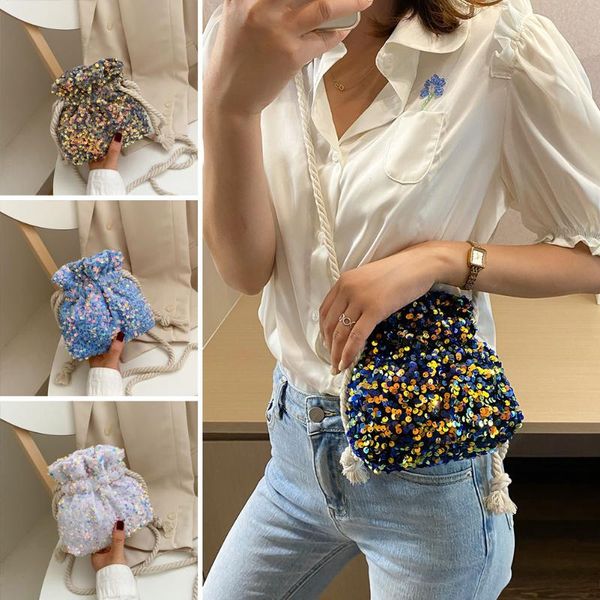 fashion exquisite shopping bag drawstring bucket women shoulder bag sequins elegant small crossbody phone
fashion exquisite shopping bag drawstring bucket women shoulder bag sequins elegant small crossbody phone