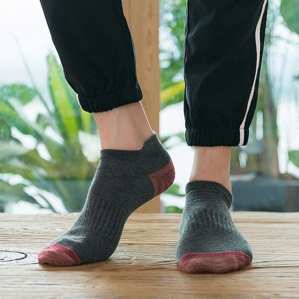 men's socks 5pairs/lot ankle man anti-friction heel design patchwork color stripe pattern low cut cotton sock breathable casual type, Black
men's socks 5pairs/lot ankle man anti-friction heel design patchwork color stripe pattern low cut cotton sock breathable casual type, Black