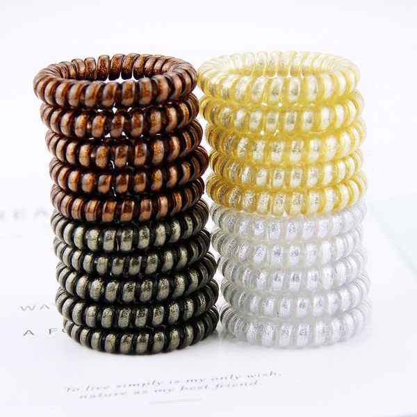 500pcs/lot diy multi metal telephone line hair band high resilience gloss rubber bands hair styling tools accessories ha834, Brown
500pcs/lot diy multi metal telephone line hair band high resilience gloss rubber bands hair styling tools accessories ha834, Brown