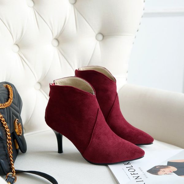 big size 9 10 11-13 boots women shoes ankle boots for women ladies shoes woman winter rear zipper tip with thin heel, Black
big size 9 10 11-13 boots women shoes ankle boots for women ladies shoes woman winter rear zipper tip with thin heel, Black