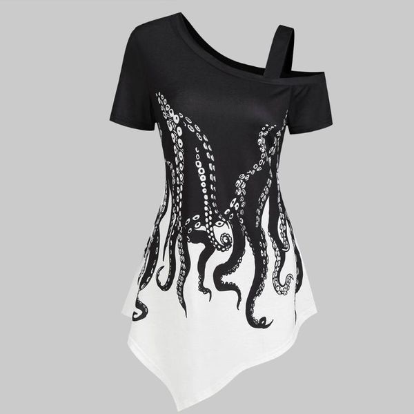 women's blouses & shirts blouse women fashion skew neck ocs print asymmetrical womens and streetwear clothes, White
women's blouses & shirts blouse women fashion skew neck ocs print asymmetrical womens and streetwear clothes, White