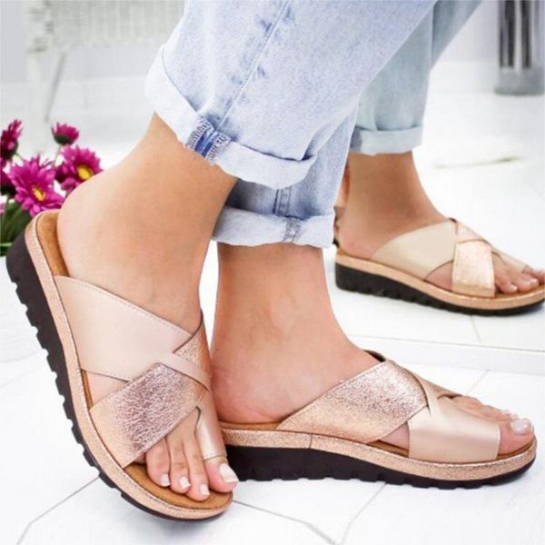 women slippers artificial sandal shoes orthopedic bunion corrector fasten ladies casual toe correction, Black
women slippers artificial sandal shoes orthopedic bunion corrector fasten ladies casual toe correction, Black