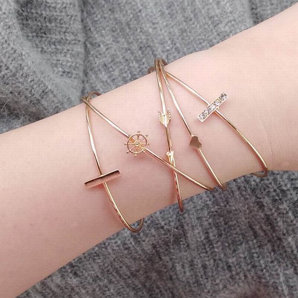 simple dream love arrow bracelets & bangles for woman gold alloy zircon charm bracelet fashion woman bracelets jewelry gift, Black
simple dream love arrow bracelets & bangles for woman gold alloy zircon charm bracelet fashion woman bracelets jewelry gift, Black
