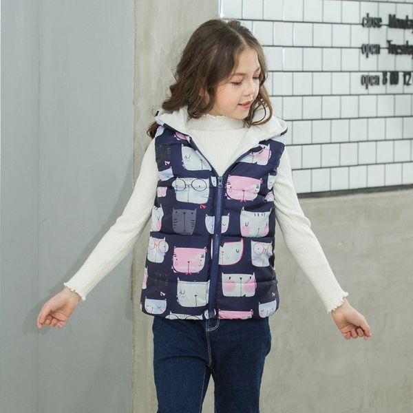 fashion printed child waistcoat children outerwear winter coats warm hooded fleece liner baby girls boys vest for 80-130cm, Blue
fashion printed child waistcoat children outerwear winter coats warm hooded fleece liner baby girls boys vest for 80-130cm, Blue