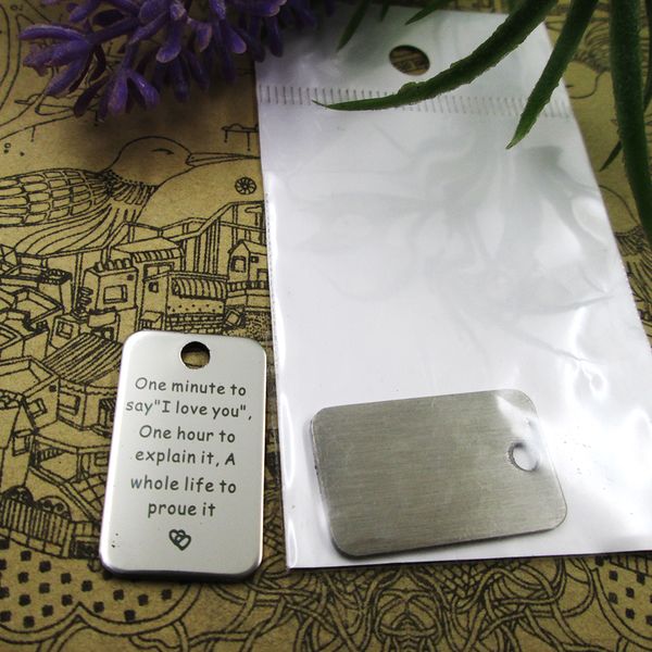 40pcs--"one minute to say"i love you""stainless steel charms more style for choosing diy charms pendants for necklace, Bronze;silver
40pcs--"one minute to say"i love you""stainless steel charms more style for choosing diy charms pendants for necklace, Bronze;silver