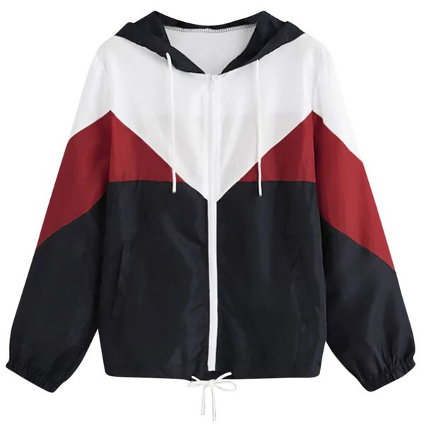 jaycosin europe and the america women autumn long sleeve thin skin suits hooded zip stitching coat jacket color matching elastic, Black;brown
jaycosin europe and the america women autumn long sleeve thin skin suits hooded zip stitching coat jacket color matching elastic, Black;brown