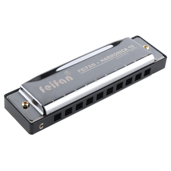 10 holes 20 tone matte gold/black portable harmonica blues harp mouth organ stainless steel musical instrument for beginner
10 holes 20 tone matte gold/black portable harmonica blues harp mouth organ stainless steel musical instrument for beginner