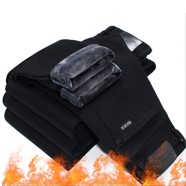 2019 men fashion winter jeans men black slim fit stretch thick velvet pants warm jeans casual fleece trousers male plus size, Blue
2019 men fashion winter jeans men black slim fit stretch thick velvet pants warm jeans casual fleece trousers male plus size, Blue