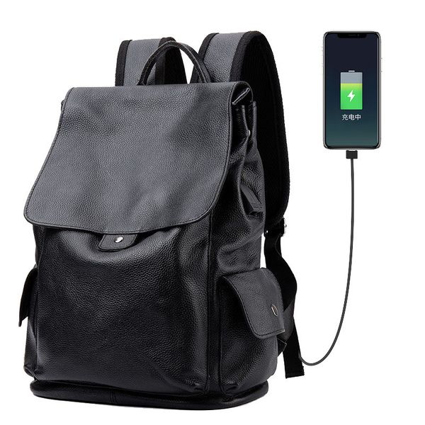 man's leather backpack multi-function large capacity leisurestudent's schoolbag head layer cow leather computer bag
man's leather backpack multi-function large capacity leisurestudent's schoolbag head layer cow leather computer bag
