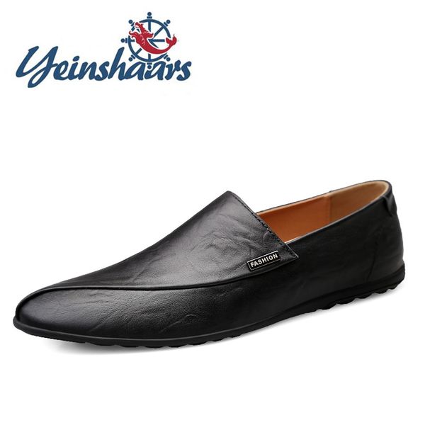 men casual natural leather loafers dress shoes leisure walk slip on flat shoes bussiness formal wedding footwear moccasins, Black
men casual natural leather loafers dress shoes leisure walk slip on flat shoes bussiness formal wedding footwear moccasins, Black