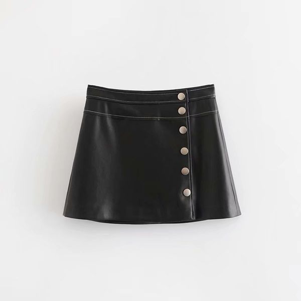 2019 women vintage black pu leather single breasted mini skirt office ladies vestidos casual slim business a line skirt qun464
2019 women vintage black pu leather single breasted mini skirt office ladies vestidos casual slim business a line skirt qun464