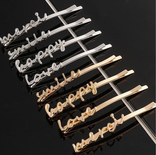 simple letter hairpins for women silver gold hair pin smile love happy letter hairpins hair accessories, Slivery;white
simple letter hairpins for women silver gold hair pin smile love happy letter hairpins hair accessories, Slivery;white