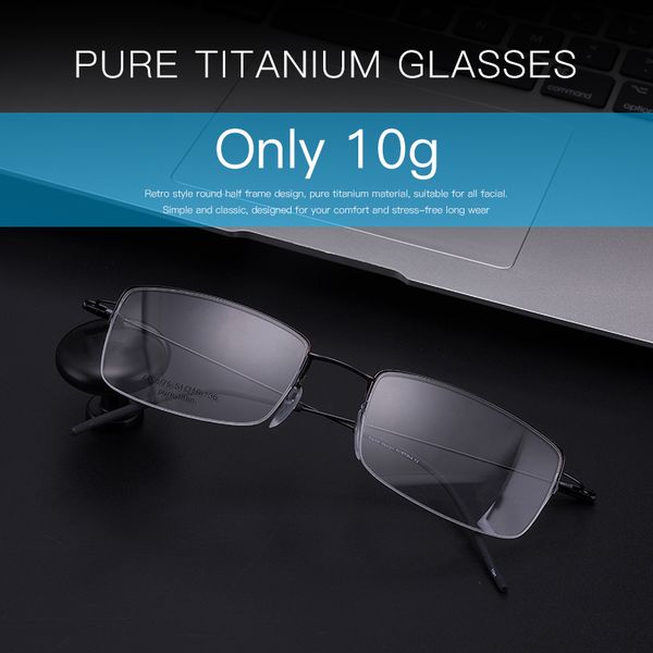 titanium glasses frame men ultralight women vintage frames prescription myopia eyeglasses retro optical frame screwless eyewear, Black
titanium glasses frame men ultralight women vintage frames prescription myopia eyeglasses retro optical frame screwless eyewear, Black