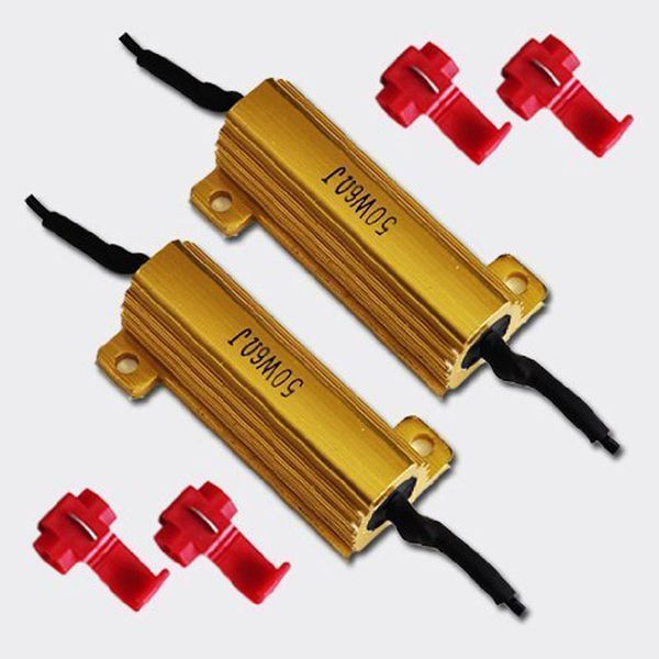 2pcs 50w 6ohm car led drl fog turn singal load resistor for fix led bulb works as warning canceller
2pcs 50w 6ohm car led drl fog turn singal load resistor for fix led bulb works as warning canceller