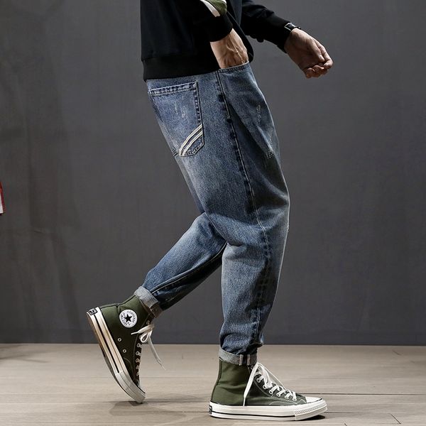 korean style fashion men jeans retro blue loose fit harem pants ripped jeans homme stripe designer streetwear hip hop men
korean style fashion men jeans retro blue loose fit harem pants ripped jeans homme stripe designer streetwear hip hop men