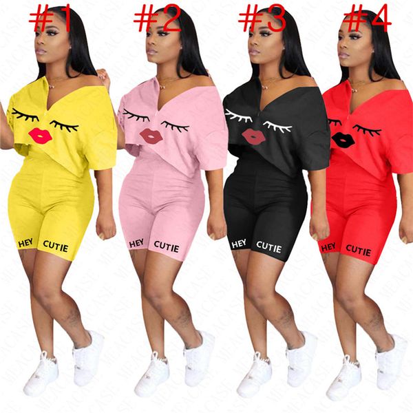 women tracksuit candy color letters hey cutie lips designer two piece set outfits short sleeves t shirt shorts summer sport suit s-3xl d7102, White
women tracksuit candy color letters hey cutie lips designer two piece set outfits short sleeves t shirt shorts summer sport suit s-3xl d7102, White