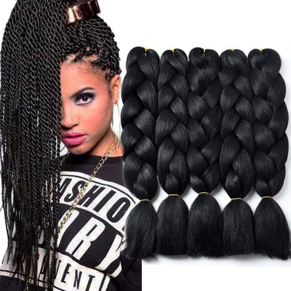wholesale 24inch synthetic jumbo braiding hair extension high temperature fiber kanekalon crochet braids twist hair 5pcs/lot xpression bulks, Black
wholesale 24inch synthetic jumbo braiding hair extension high temperature fiber kanekalon crochet braids twist hair 5pcs/lot xpression bulks, Black