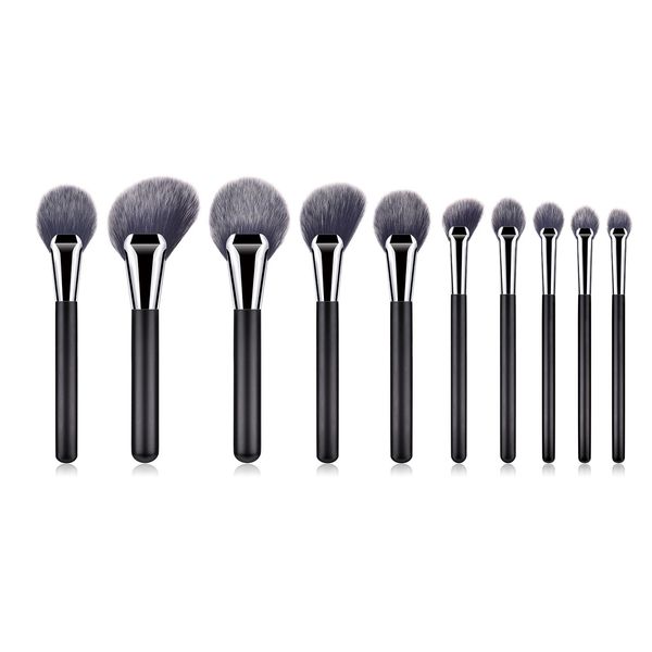 new makeup brushes 10pcs fan brsuh set black synthetic hair full make up kit bronzer powder blush highlighter brush set 
new makeup brushes 10pcs fan brsuh set black synthetic hair full make up kit bronzer powder blush highlighter brush set