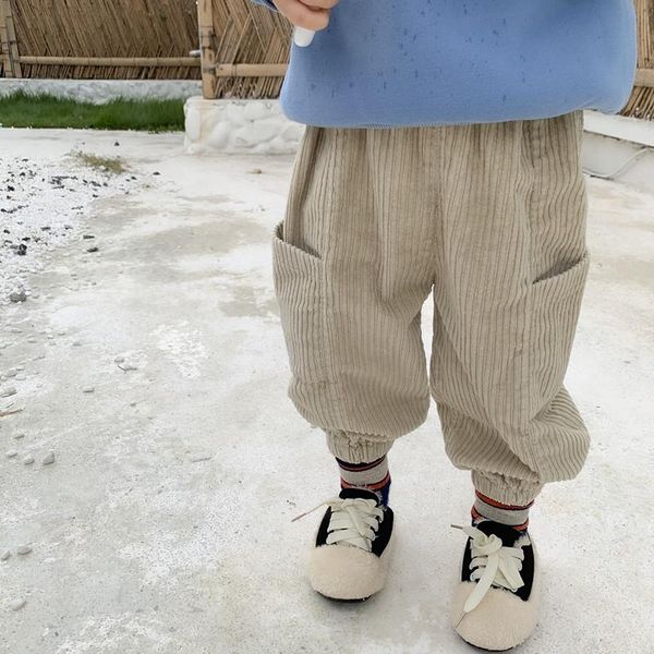 new winter kids corduroy pants korean style children clothes pockets casual trousers baby boys girls lantern pants, Blue
new winter kids corduroy pants korean style children clothes pockets casual trousers baby boys girls lantern pants, Blue