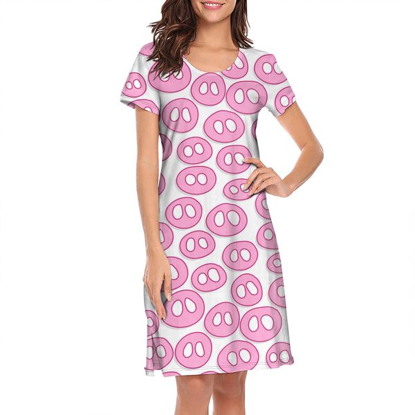 nighties for women cute pink pig nose with happy new year design cool printing short sleeve nightdress blue christmas pigs head presents, Black;red
nighties for women cute pink pig nose with happy new year design cool printing short sleeve nightdress blue christmas pigs head presents, Black;red