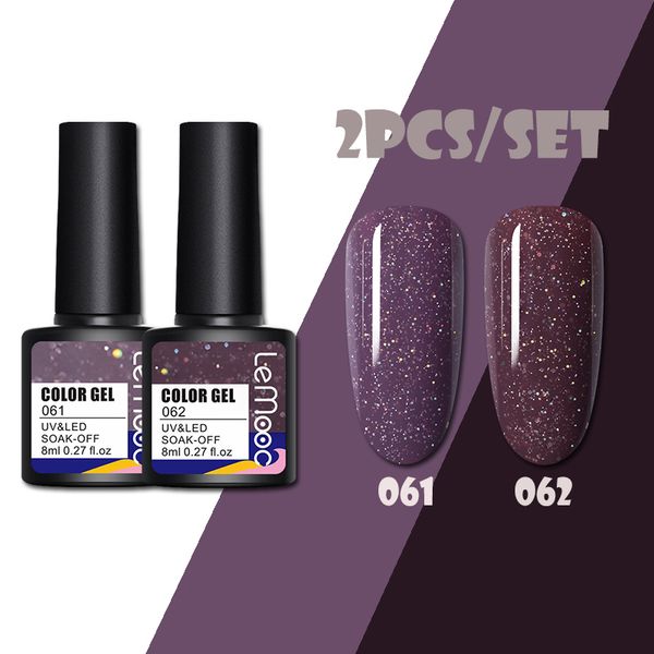 lemooc 8ml nail polish set nail gel varnish kit colorful semi permanent uv led glitter color gel lacquer for manicure, Red;pink
lemooc 8ml nail polish set nail gel varnish kit colorful semi permanent uv led glitter color gel lacquer for manicure, Red;pink