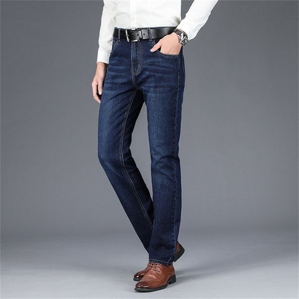 new spring 2020 men's high waist straight jeans stretch casual loose jeans, Blue 
new spring 2020 men's high waist straight jeans stretch casual loose jeans, Blue