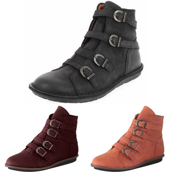 womens pu leather booties zipper round toe buckle strap low-heeled shoes botas mujer invierno 2019 winter fall boots women, Black
womens pu leather booties zipper round toe buckle strap low-heeled shoes botas mujer invierno 2019 winter fall boots women, Black