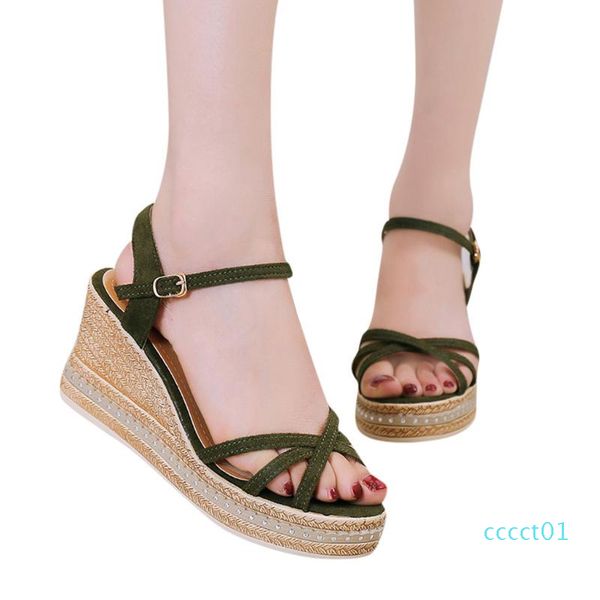 sagace women sandals summer flock casual platform buckle shallow mouth casual wedges high-heel wedge heel female sandals, Black
sagace women sandals summer flock casual platform buckle shallow mouth casual wedges high-heel wedge heel female sandals, Black