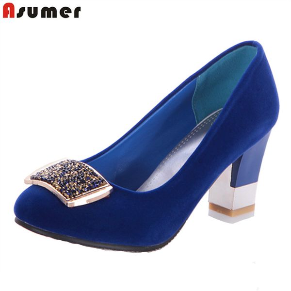 asumer 2020 new elegant rhinestone women pumps square heel round toe high heels women shoes fashion party wedding shoes, Black
asumer 2020 new elegant rhinestone women pumps square heel round toe high heels women shoes fashion party wedding shoes, Black