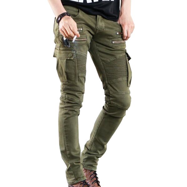 men's jeans moruancle men cargo joggers army green strentch motorcycle denim pants multi zipper pockets designer biker jean trousers, Blue
men's jeans moruancle men cargo joggers army green strentch motorcycle denim pants multi zipper pockets designer biker jean trousers, Blue