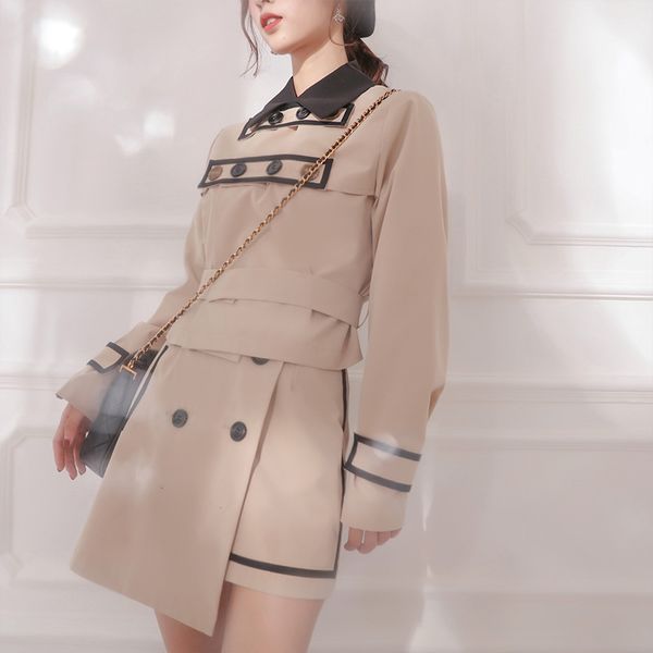 ubei2018 multi-button black border khaki color jacket set korea version long sleeve fashion jacket sets two piece coat women, Gray
ubei2018 multi-button black border khaki color jacket set korea version long sleeve fashion jacket sets two piece coat women, Gray