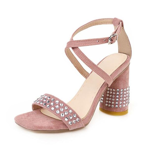 2020 round heel rhinestone women sandals open toe summer party shoes 9cm high heels velvet shoes woman zapatos de mujer, Black
2020 round heel rhinestone women sandals open toe summer party shoes 9cm high heels velvet shoes woman zapatos de mujer, Black