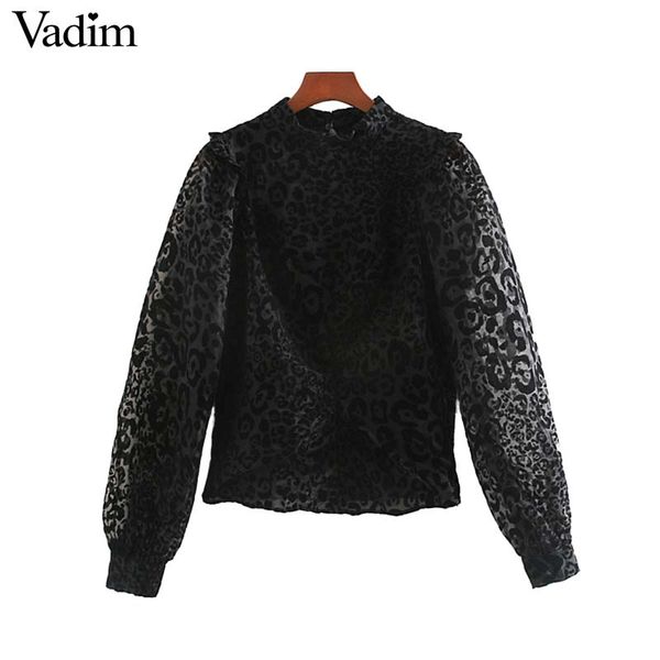 women's blouses & shirts vadim women retro see through black long sleeve stand collar stylish office wear female casual blusas lb688, White
women's blouses & shirts vadim women retro see through black long sleeve stand collar stylish office wear female casual blusas lb688, White