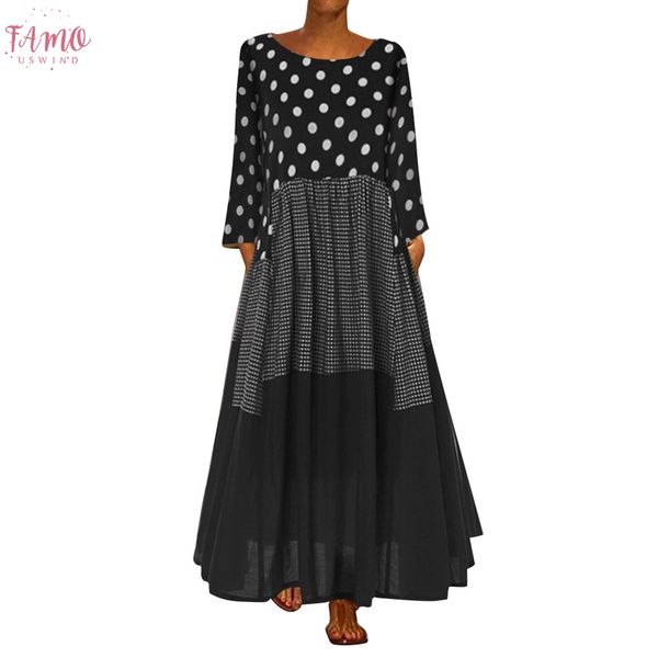 женское платье vintage bohe wave point print polka dot dress с длинными рукавами o образным вырезом maxi long dress jurken vestidos verano r, Black;gray
женское платье vintage bohe wave point print polka dot dress с длинными рукавами o образным вырезом maxi long dress jurken vestidos verano r, Black;gray