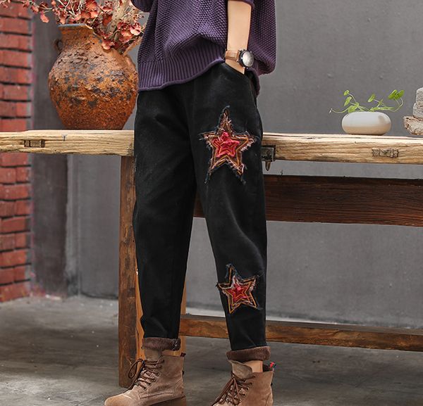 autumn winter jeans women thicker fleece warm denim pants new ladies elastic waist patchwork five stars casual trousers 2019, Blue
autumn winter jeans women thicker fleece warm denim pants new ladies elastic waist patchwork five stars casual trousers 2019, Blue