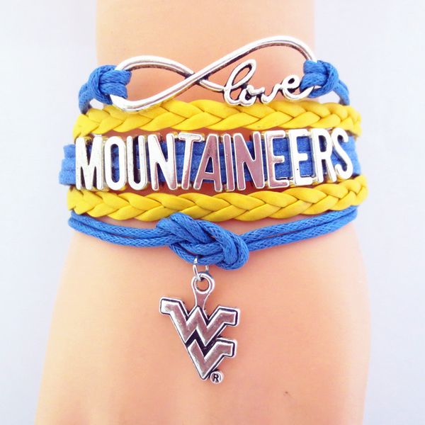 jewelry infinity love mountaineers team football bracelet friendship bracelets b09050, Golden;silver
jewelry infinity love mountaineers team football bracelet friendship bracelets b09050, Golden;silver