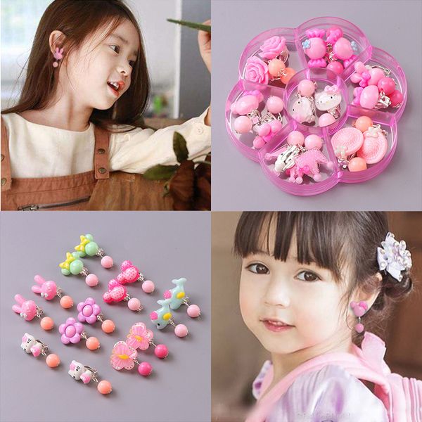 7pair cute children baby girl jewelry kids animal pink beads ear clip on pierced cartoon earrings flower crown ear party gift, Silver
7pair cute children baby girl jewelry kids animal pink beads ear clip on pierced cartoon earrings flower crown ear party gift, Silver