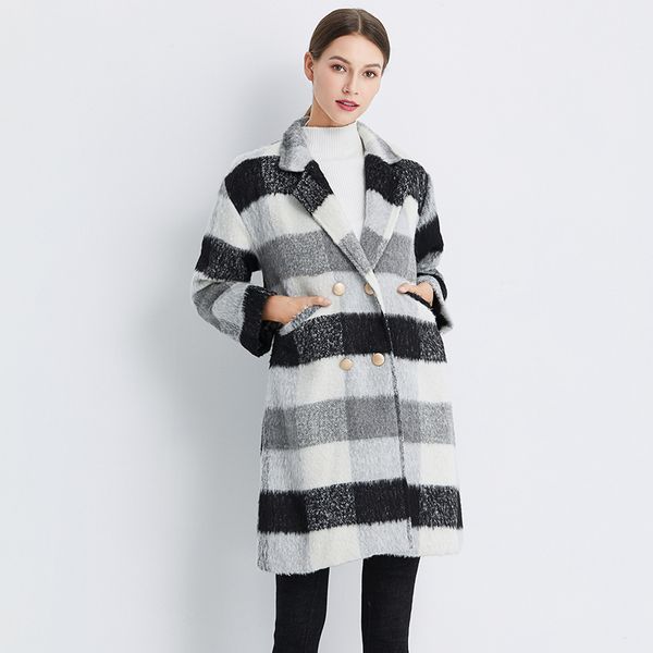 korean version new long paragraph outwear autumn winter large lapel woolen coat fashion black white plaid thick woolen coat
korean version new long paragraph outwear autumn winter large lapel woolen coat fashion black white plaid thick woolen coat
