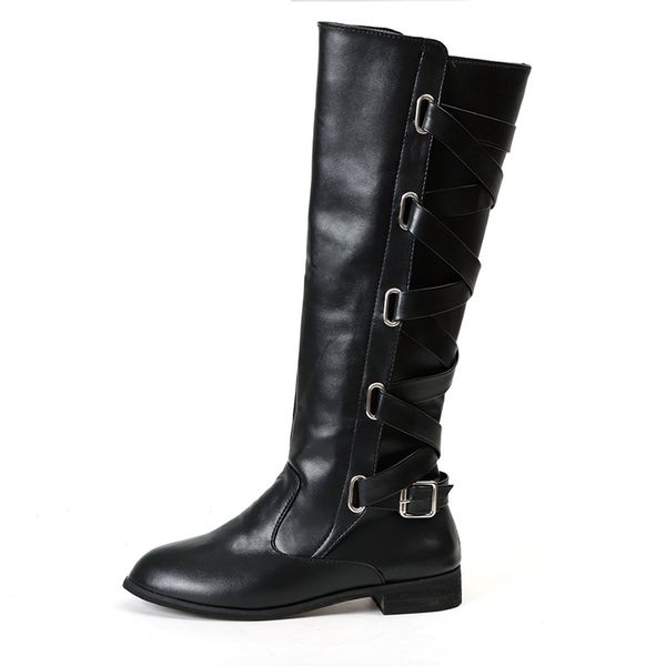 fashion boots women fashion boots flats shoes woman square heel leather, Black
fashion boots women fashion boots flats shoes woman square heel leather, Black