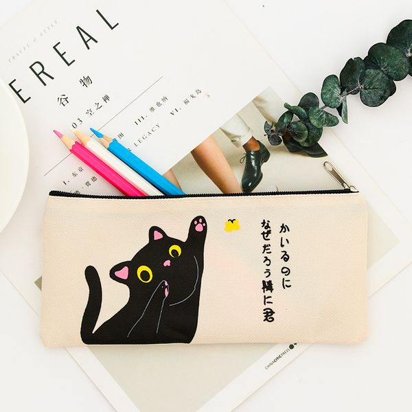 simple cat creative cartoon canvas pencil bag female student large capacity zipper stationery pencil bag
simple cat creative cartoon canvas pencil bag female student large capacity zipper stationery pencil bag