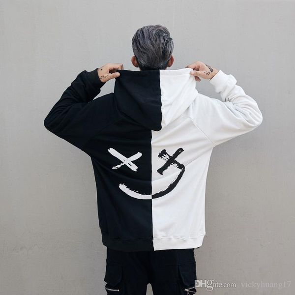 hoodies sweatshirts men hip hop color block black white patchwork male hoodie smile print streetwear men clothes 2018 for women
hoodies sweatshirts men hip hop color block black white patchwork male hoodie smile print streetwear men clothes 2018 for women