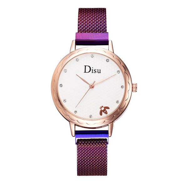 women magnet watch purple mesh dial rhinestone watch luxury ladies crystal quartz wrist watches for female clock zegarek damski, Slivery;brown
women magnet watch purple mesh dial rhinestone watch luxury ladies crystal quartz wrist watches for female clock zegarek damski, Slivery;brown