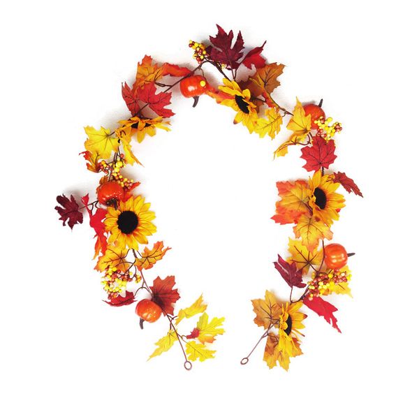 175cm silk maple leafs rattan autumn artificial plant vine plastic halloween pumpkin wreaths hanging garland for home door decor
175cm silk maple leafs rattan autumn artificial plant vine plastic halloween pumpkin wreaths hanging garland for home door decor