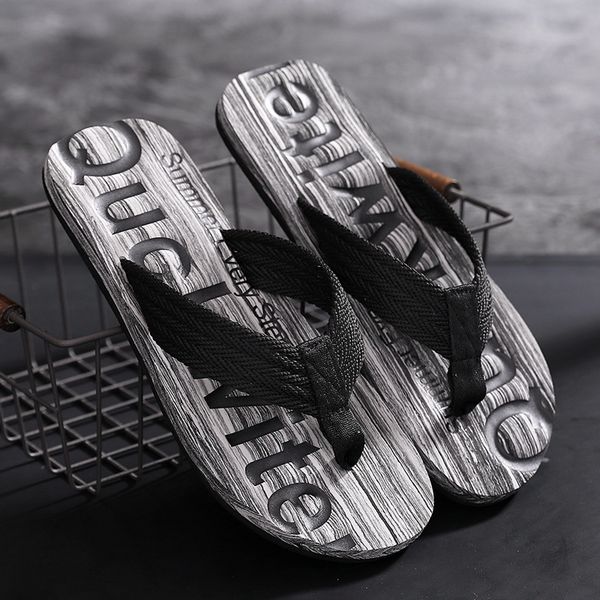 2019 new style summer slipper male tide cool korean slipper fashion outside individuality anti-slip man flip-flops beach shoe, Black 
2019 new style summer slipper male tide cool korean slipper fashion outside individuality anti-slip man flip-flops beach shoe, Black