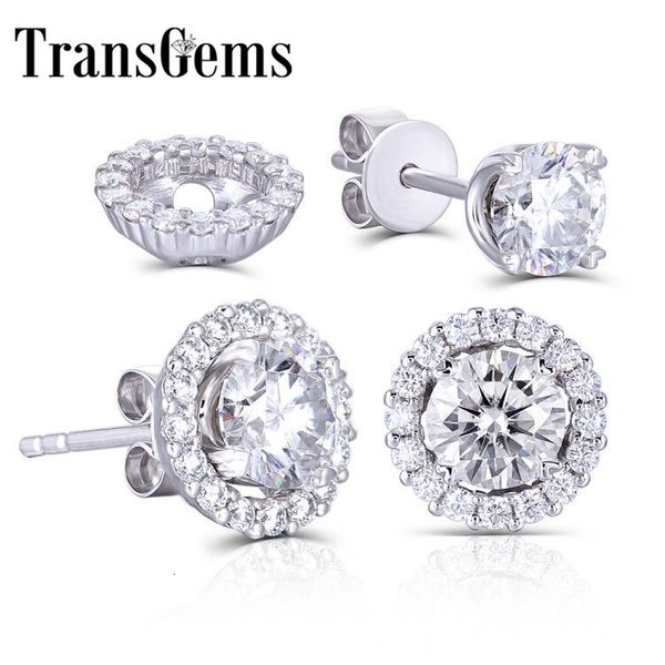 transgems 14k 585 white gold 5mm f color clear moissanite stud earring for women push back with accents fine earrings cj191203, Golden
transgems 14k 585 white gold 5mm f color clear moissanite stud earring for women push back with accents fine earrings cj191203, Golden
