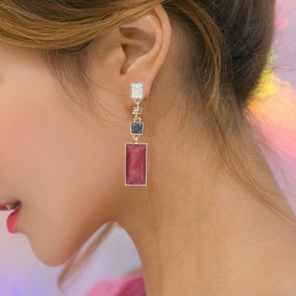 korean style simple design earrings for women girls red stone dangle earrings geometric trendy temperament pendientes, Silver
korean style simple design earrings for women girls red stone dangle earrings geometric trendy temperament pendientes, Silver